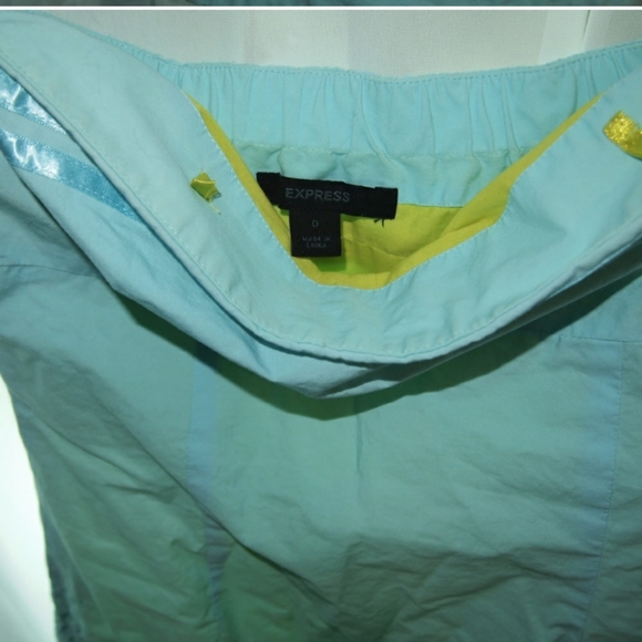 Express Turquoise Strapless Eyelet Dress - Picture 6 of 6